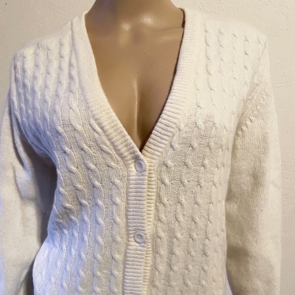Vintage RAFAELLA Lambswool blend cardigan SZ M - Picture 3 of 5